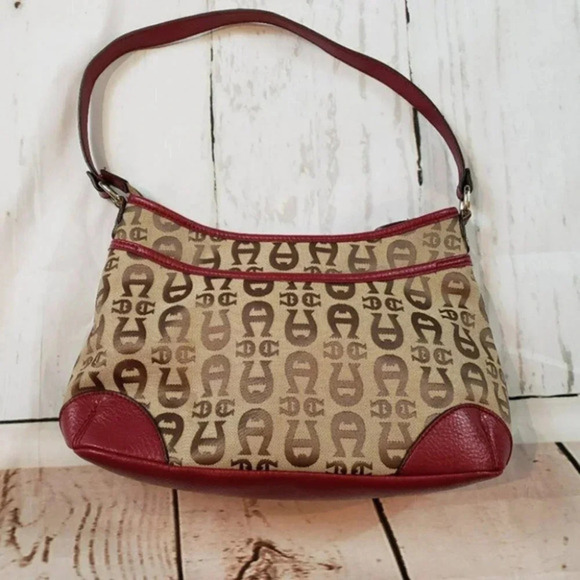 Etienne Aigner Signature‎ Red leather shoulder bag - Picture 5 of 9